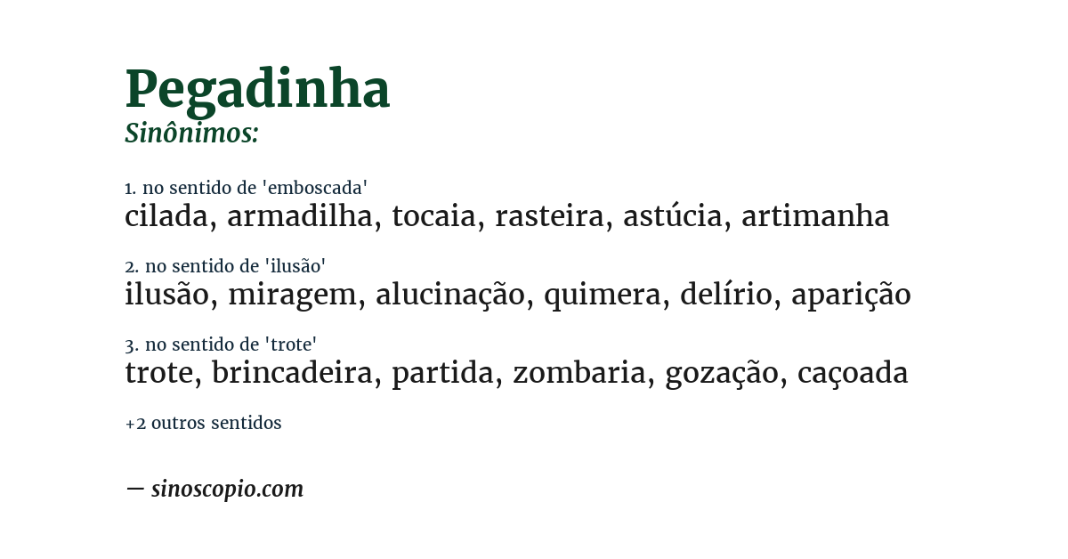 Sinônimo de pegadinha