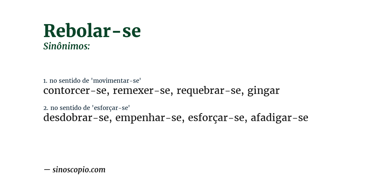 Sinônimo de rebolar-se