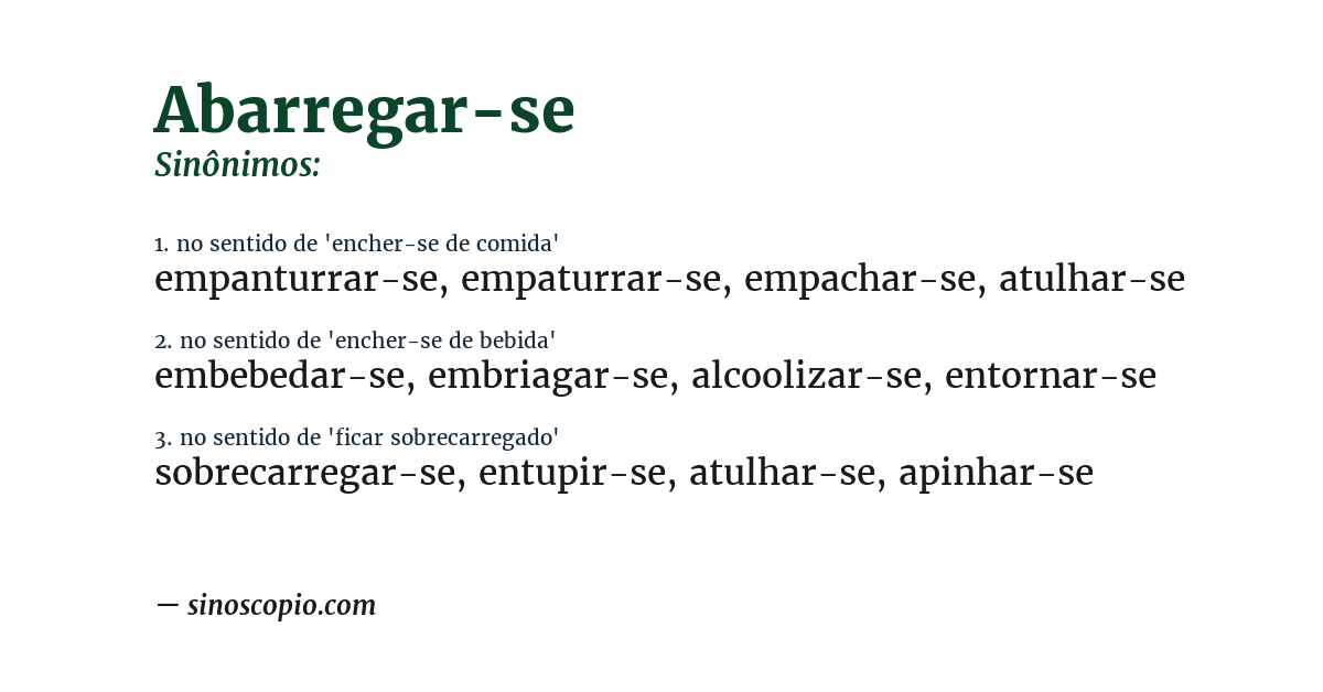 Sinônimo de abarregar-se