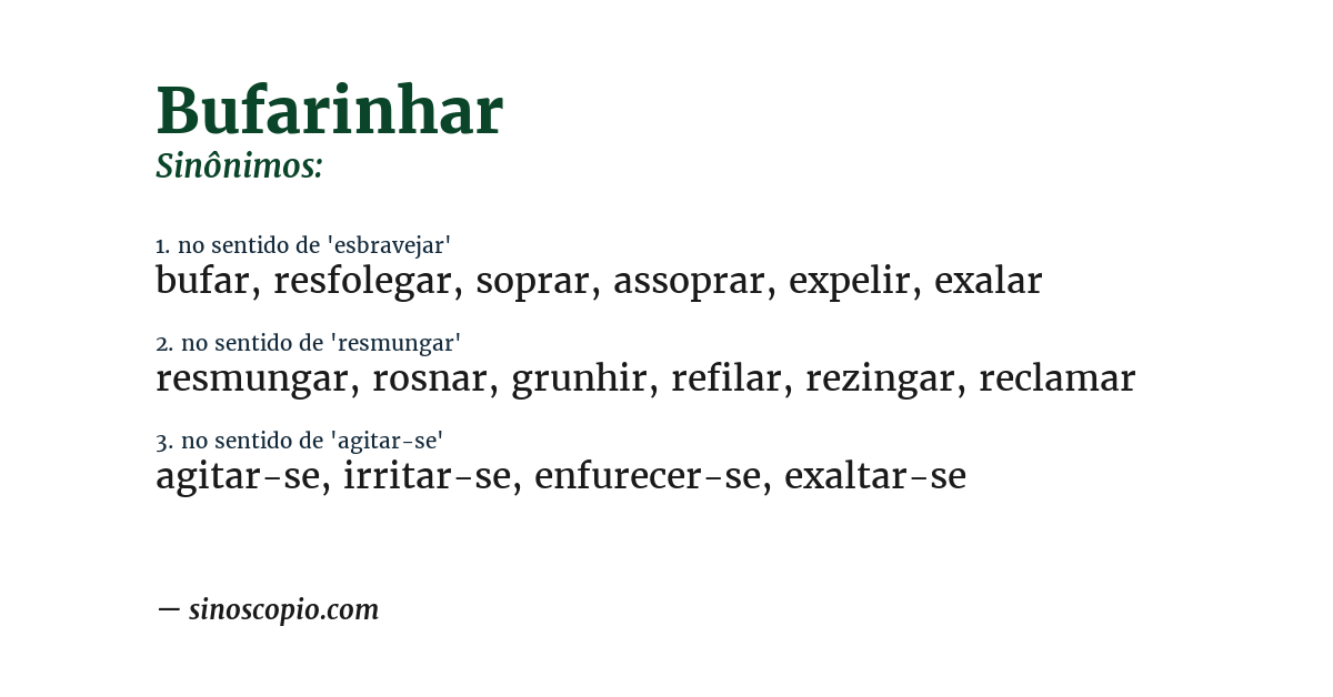 Sinônimo de bufarinhar