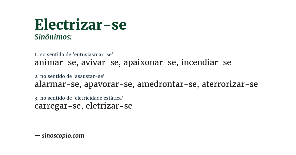 Sinônimo de electrizar-se