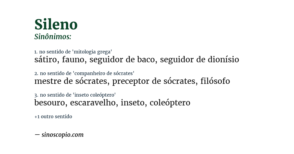 Sinônimo de sileno