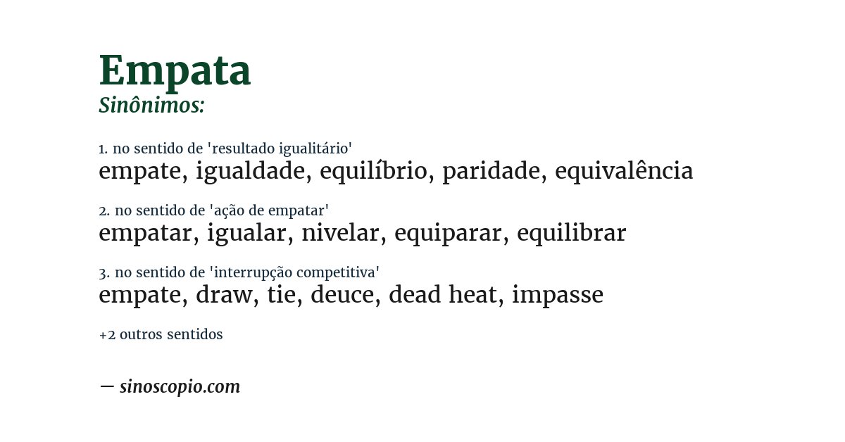 Sinônimo de empata