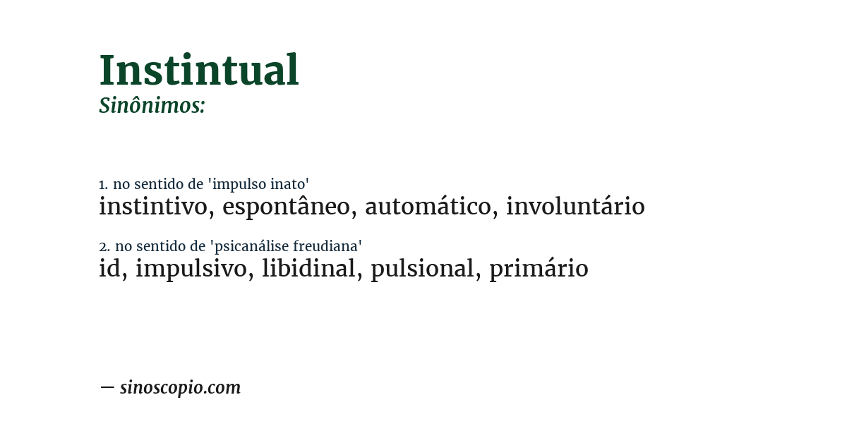 Sinônimo de instintual