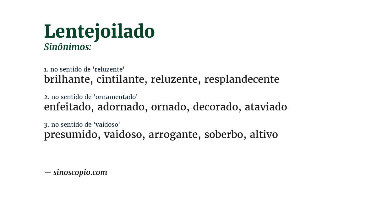 Sinônimo de lentejoilado
