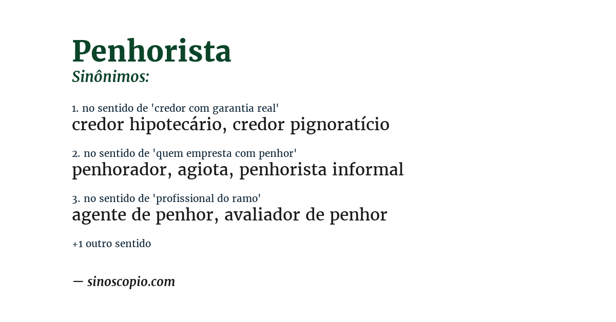 Sinônimo de penhorista