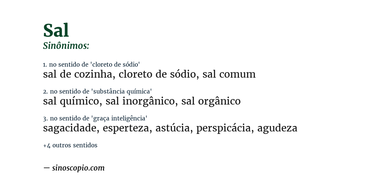 Sinônimo de sal
