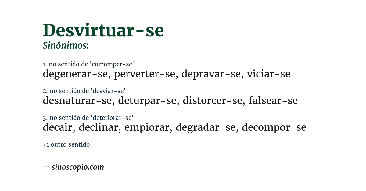 Sinônimo de desvirtuar-se
