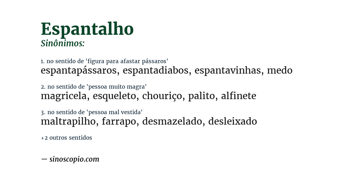 Sinônimo de espantalho