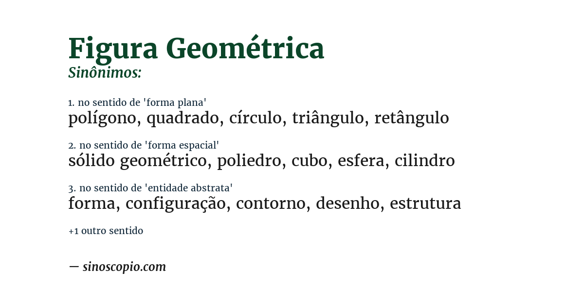 Sinônimo de figura geométrica