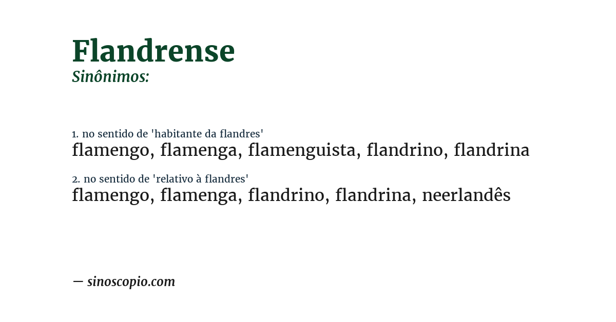 Sinônimo de flandrense