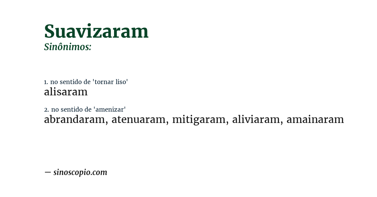 Sinônimo de suavizaram