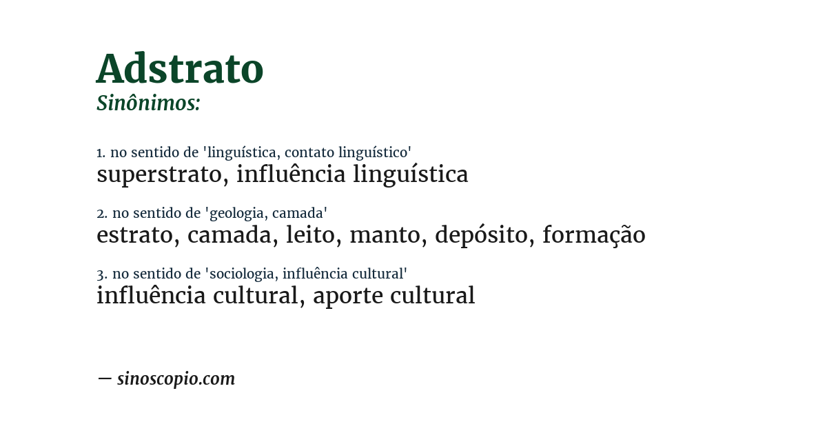 Sinônimo de adstrato
