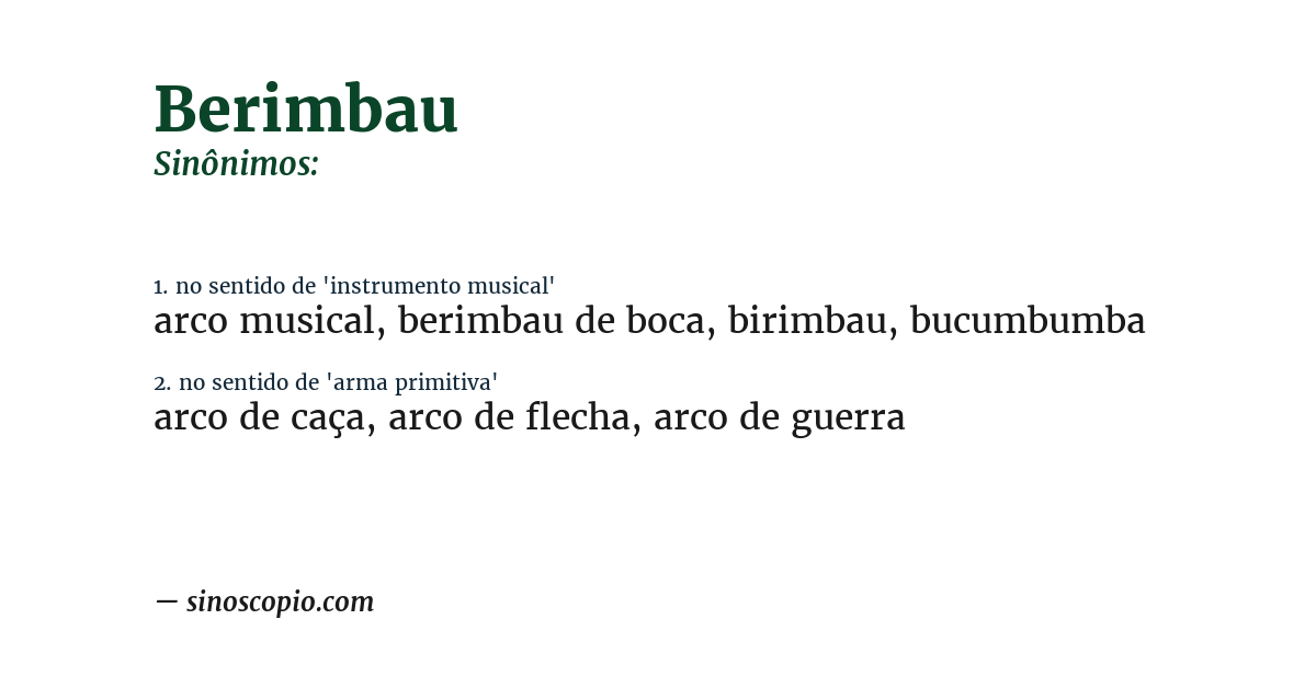 Sinônimo de berimbau