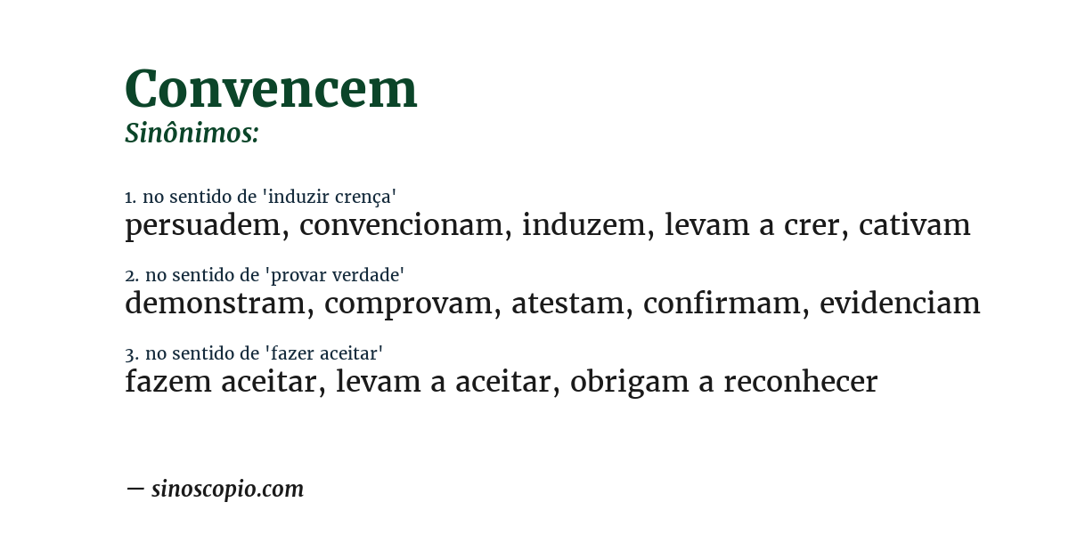Sinônimo de convencem