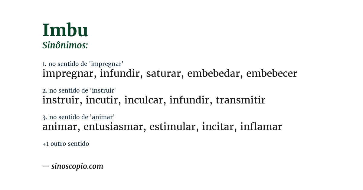 Sinônimo de imbu