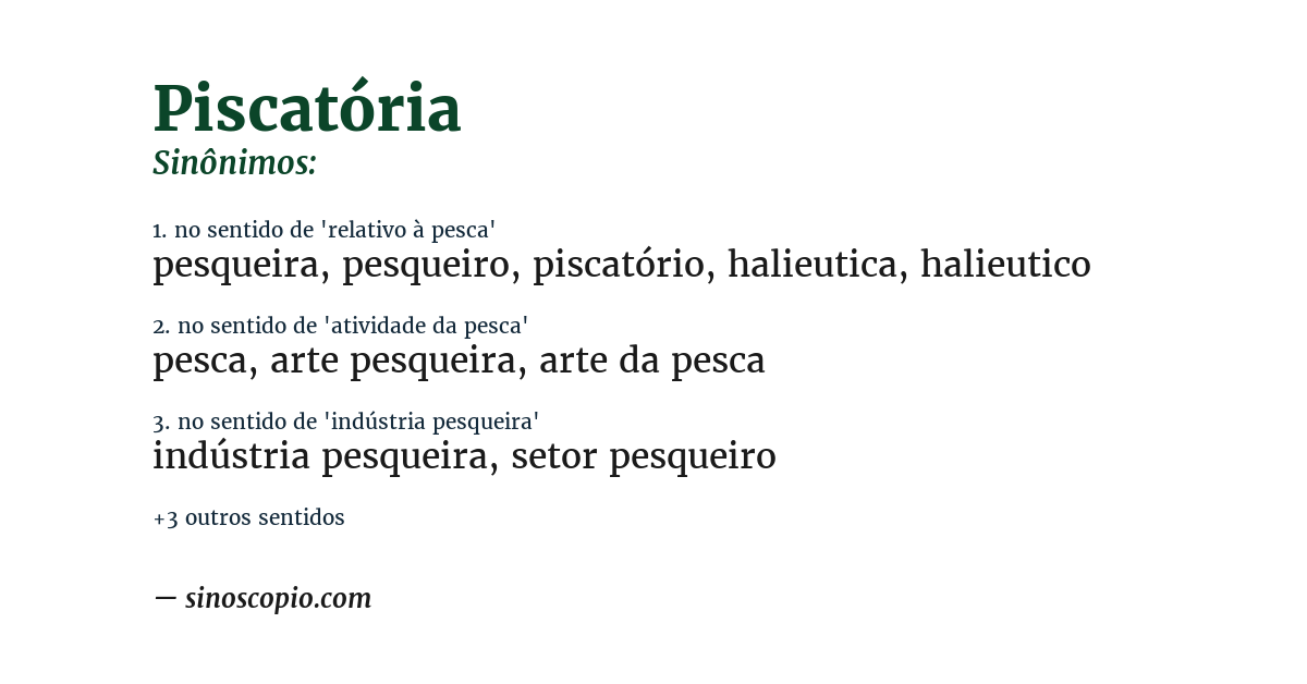 Sinônimo de piscatória