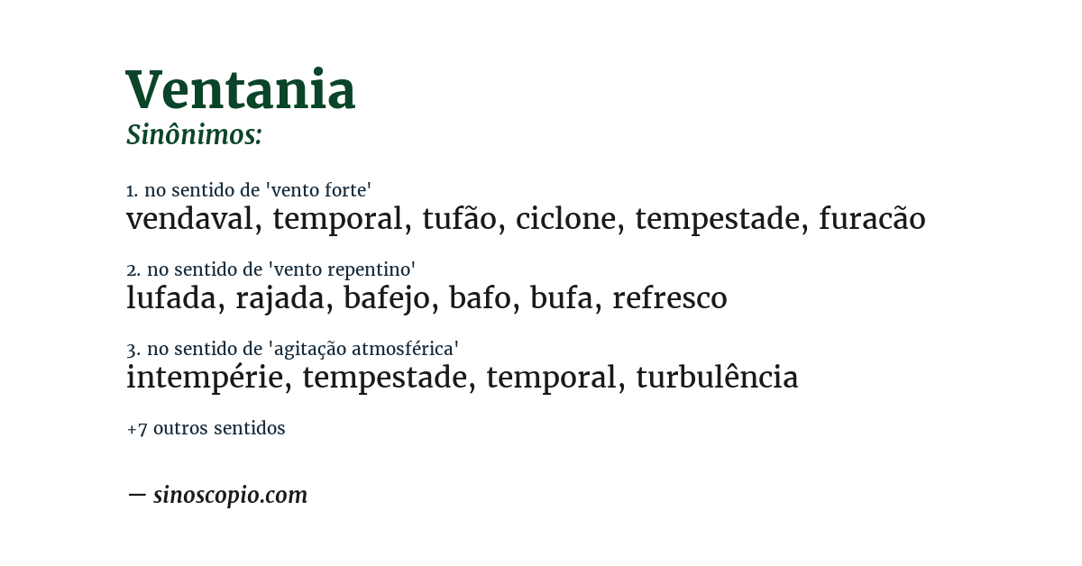 Sinônimo de ventania