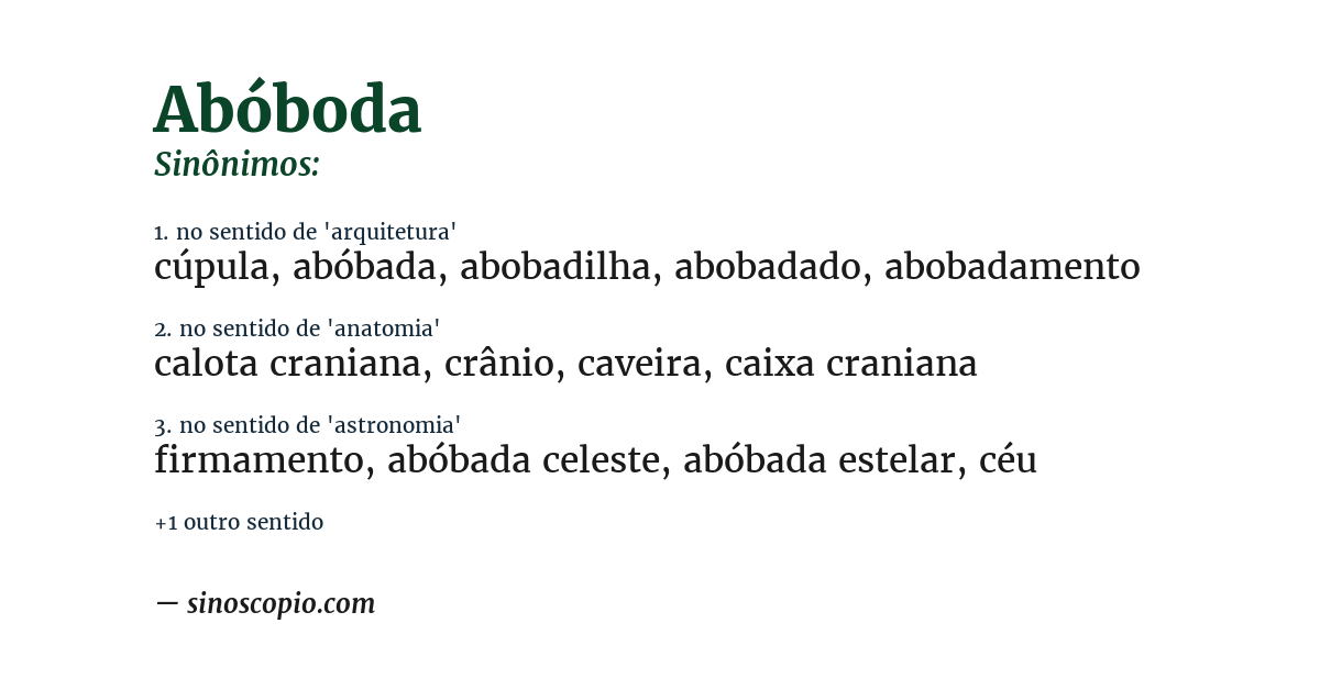 Sinônimo de abóboda