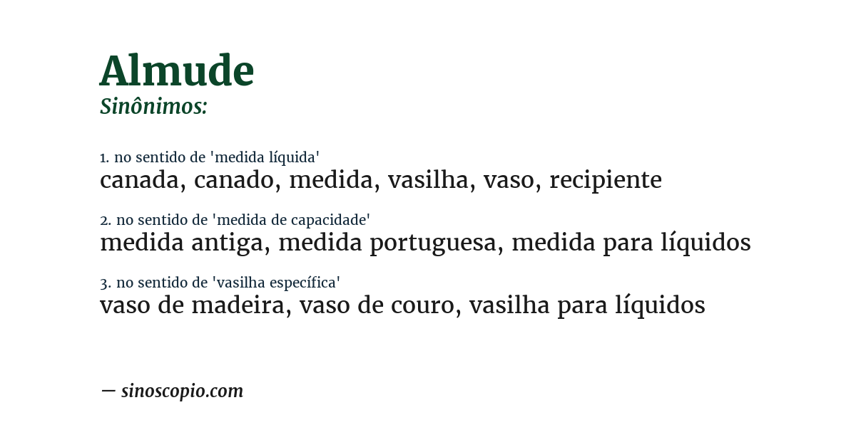 Sinônimo de almude