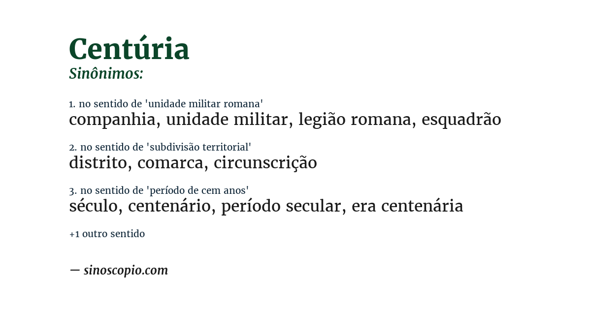Sinônimo de centúria