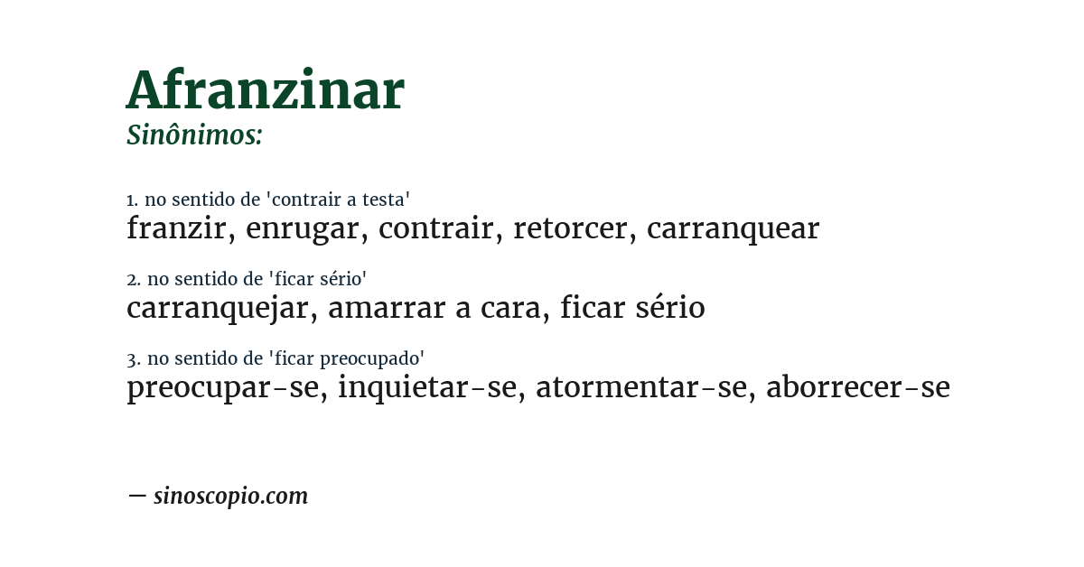 Sinônimo de afranzinar