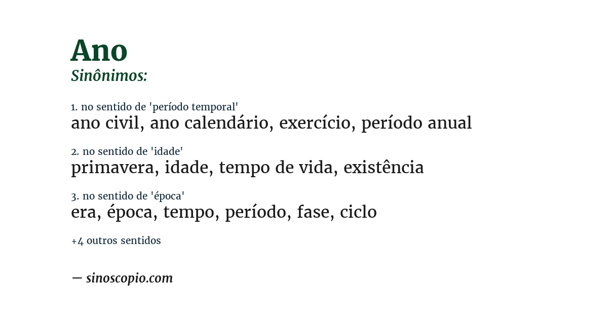 Sinônimo de ano