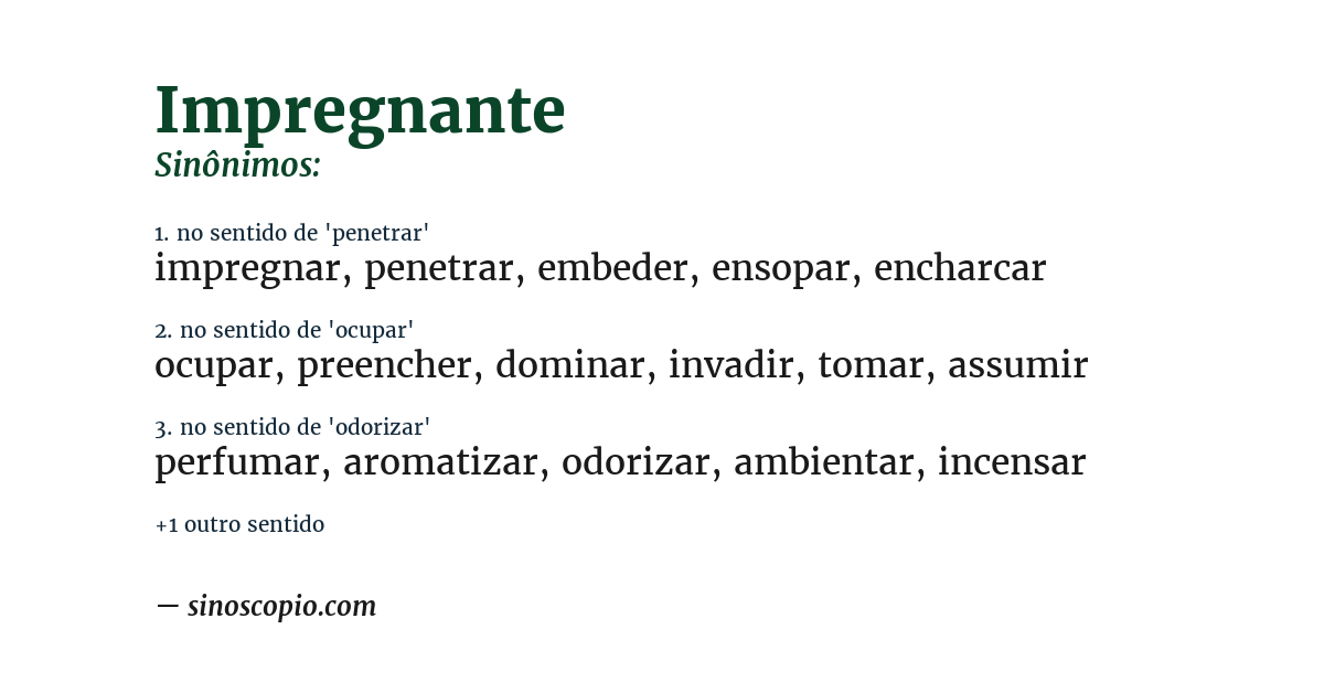Sinônimo de impregnante