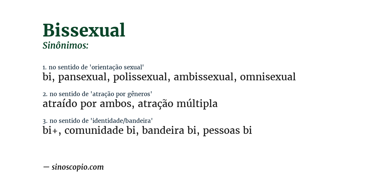 Sinônimo de bissexual