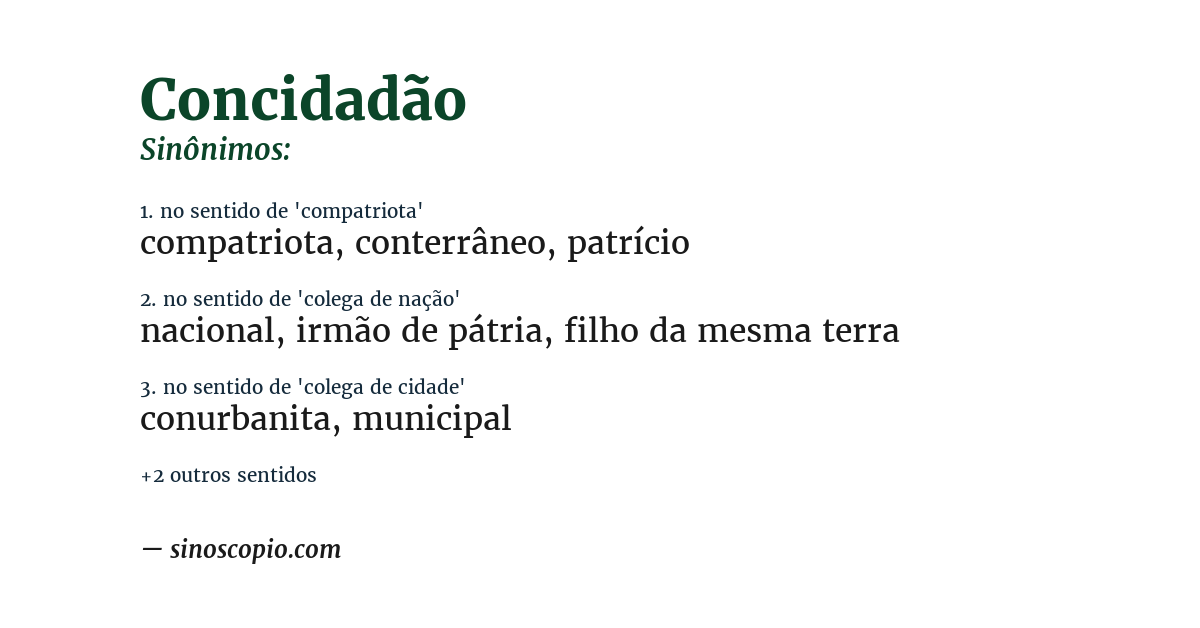 Sinônimo de concidadão