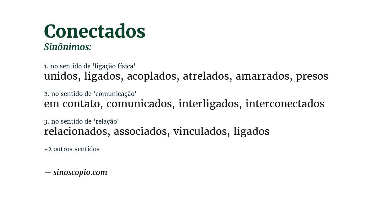 Sinônimo de conectados