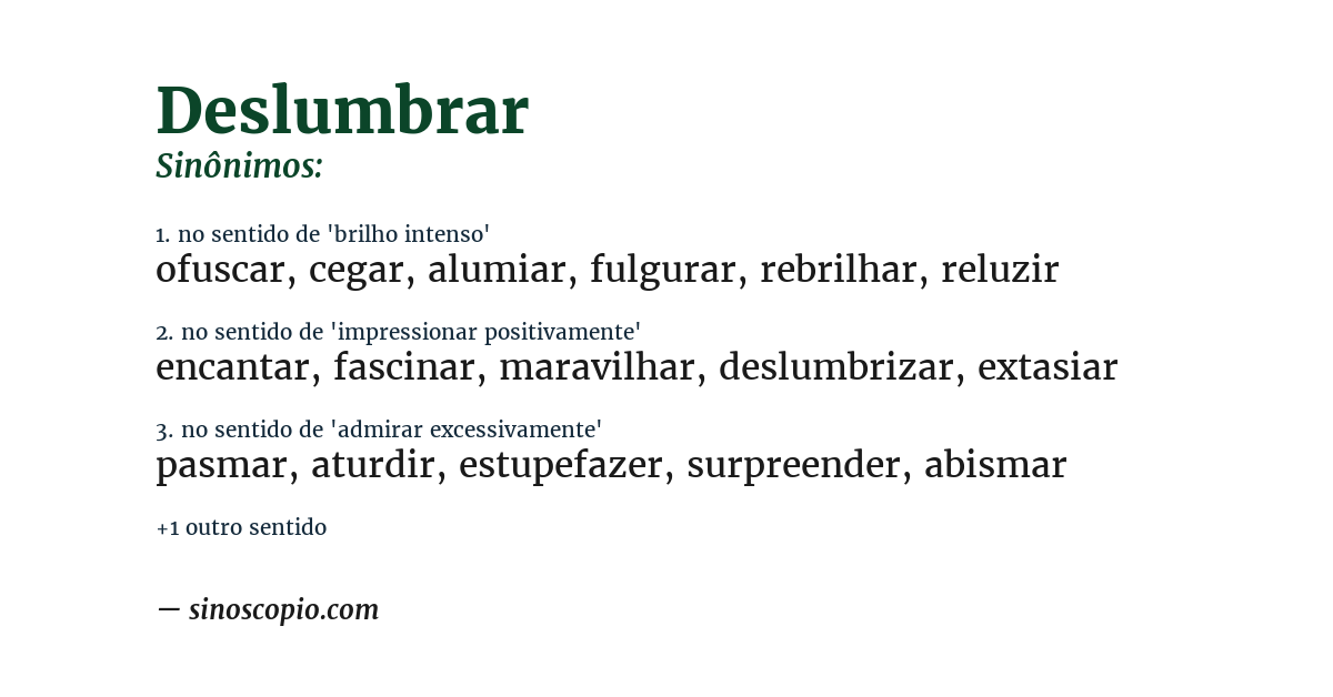 Sinônimo de deslumbrar