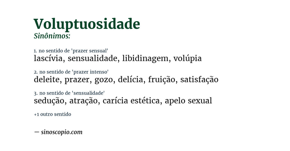 Sinônimo de voluptuosidade