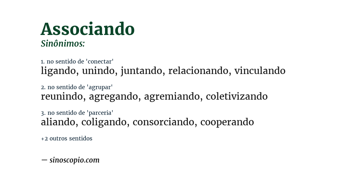 Sinônimo de associando