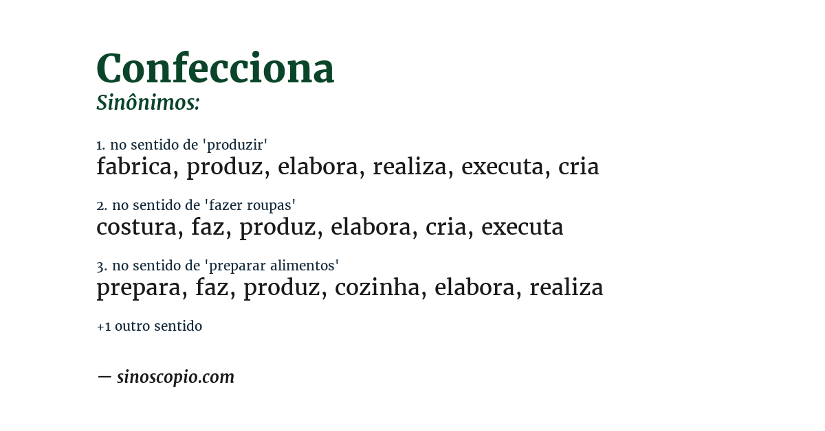 Sinônimo de confecciona