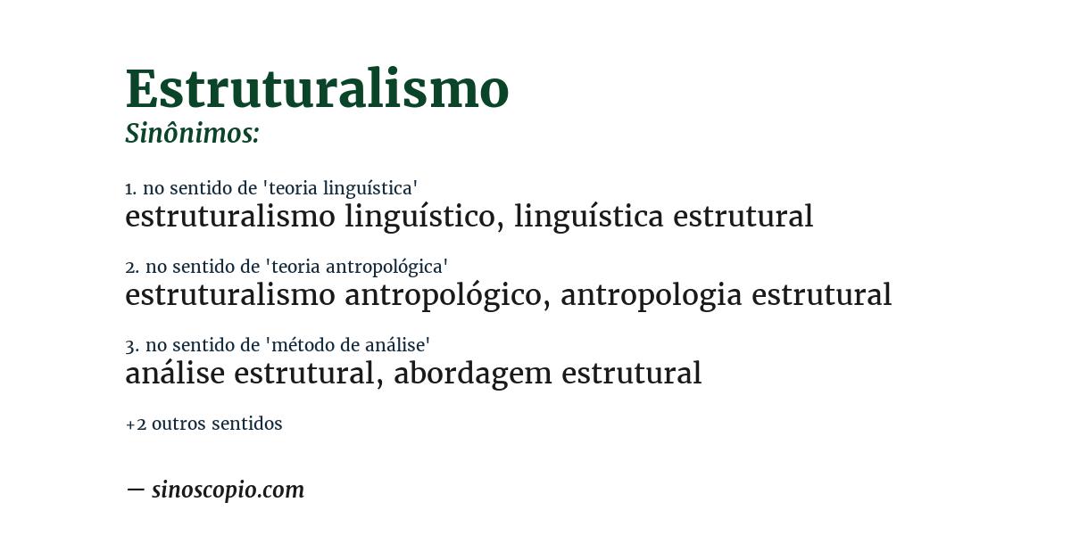 Sinônimo de estruturalismo