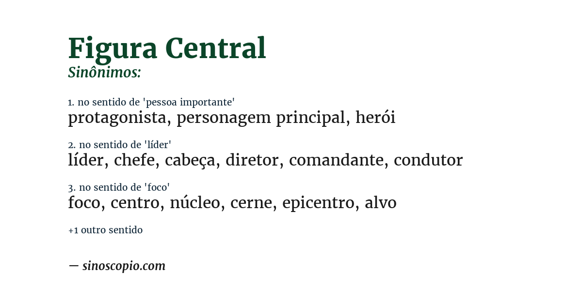 Sinônimo de figura central