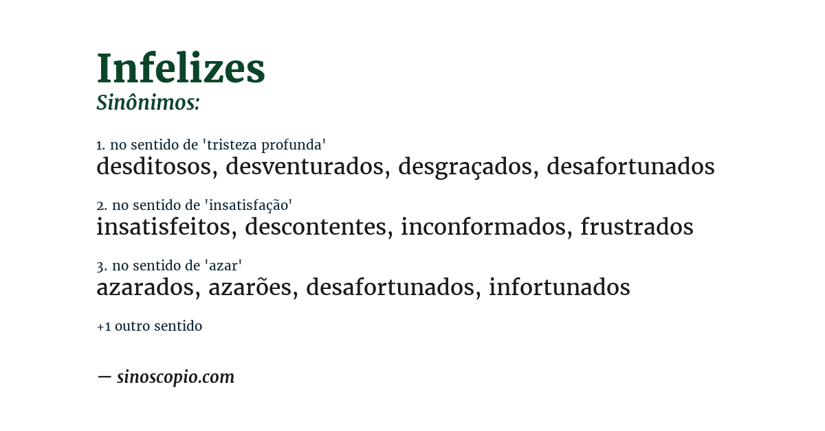 Sinônimo de infelizes
