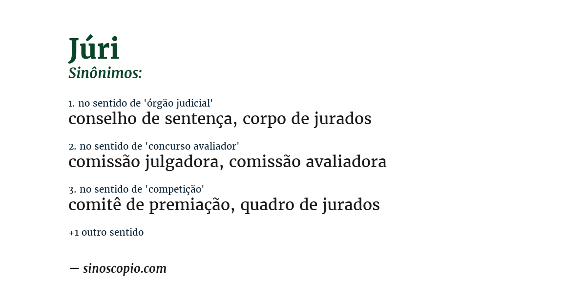 Sinônimo de júri