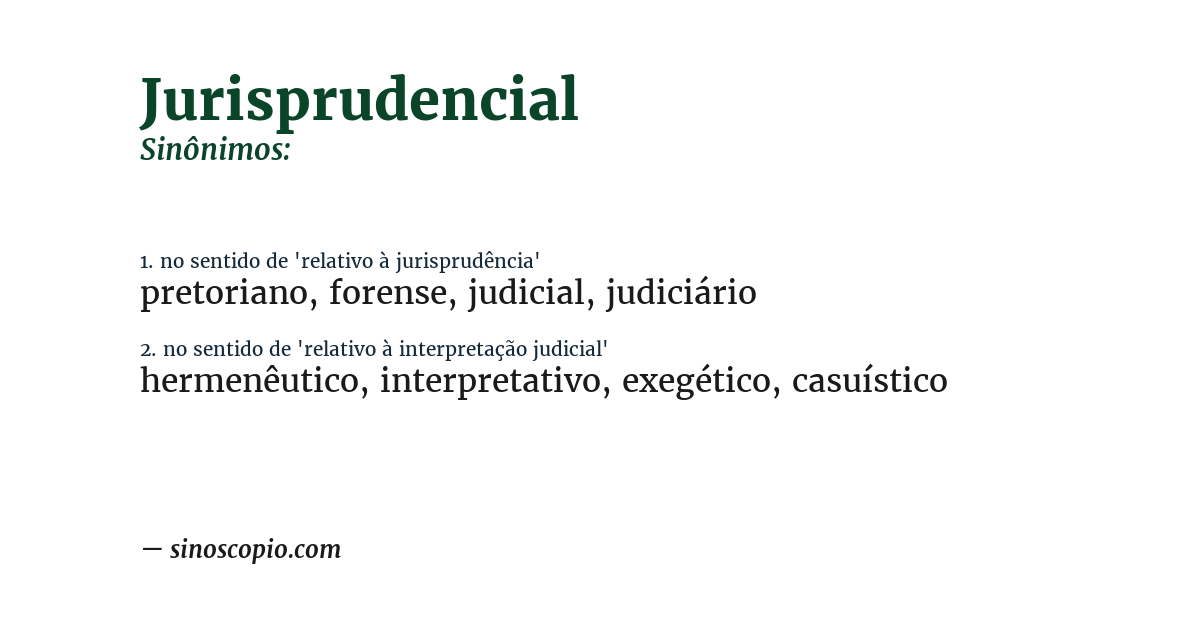 Sinônimo de jurisprudencial