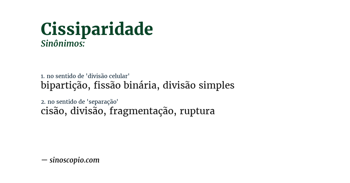 Sinônimo de cissiparidade