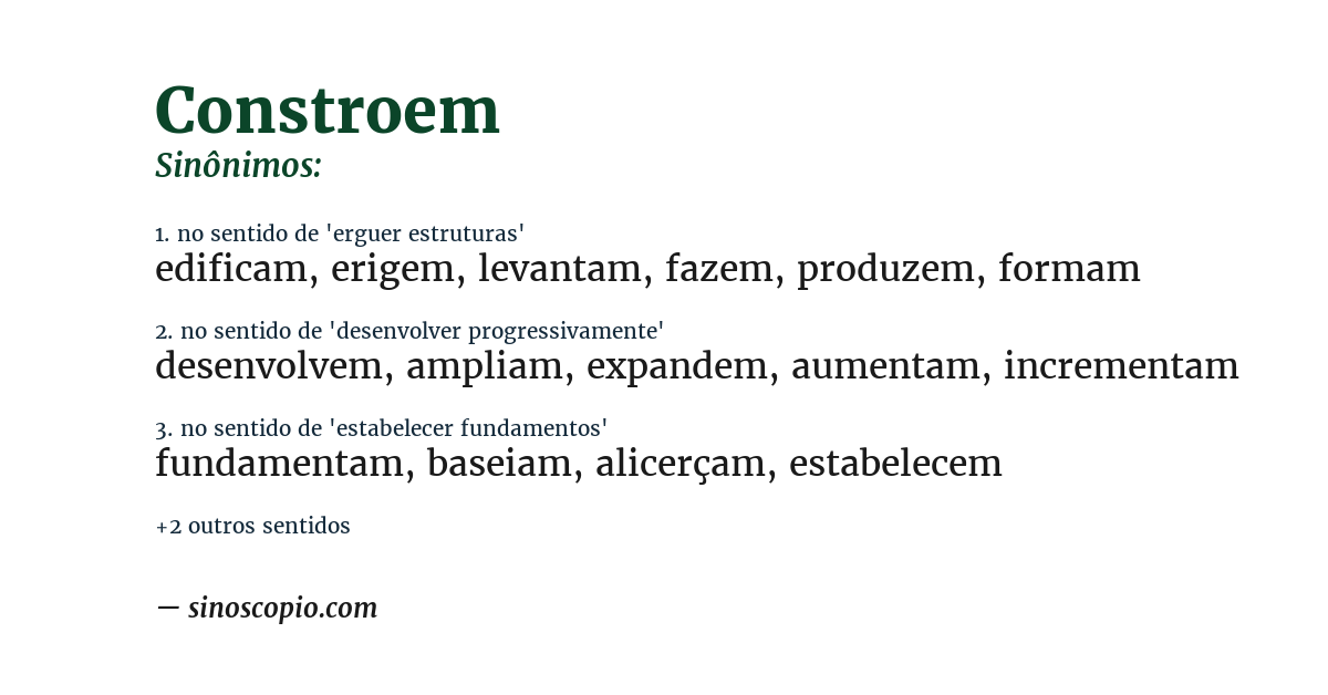 Sinônimo de constroem