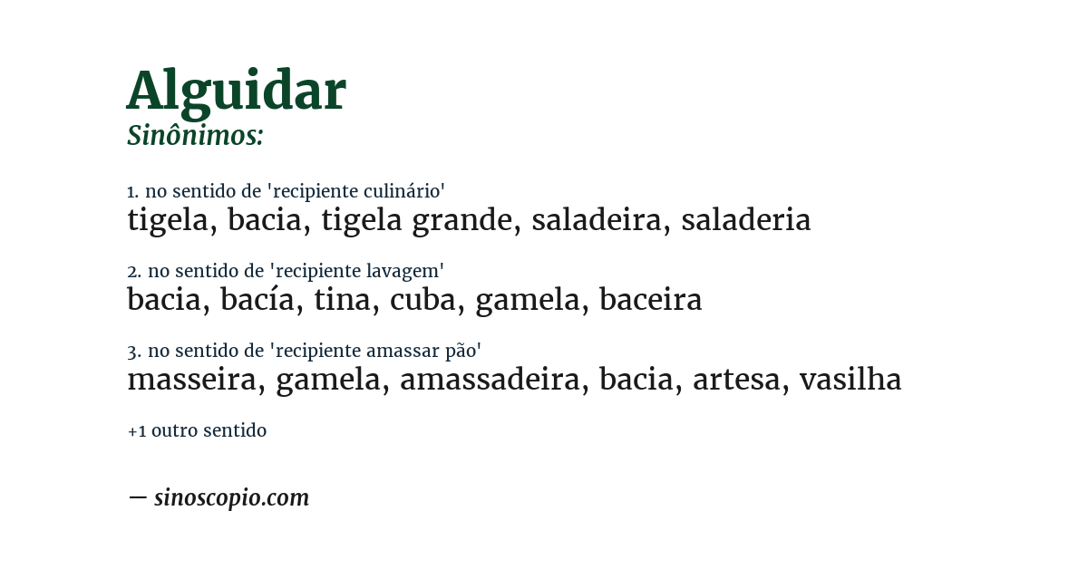 Sinônimo de alguidar