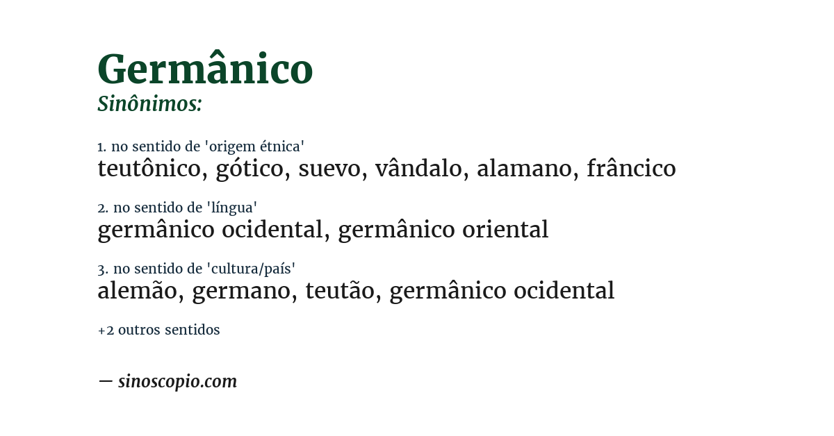 Sinônimo de germânico