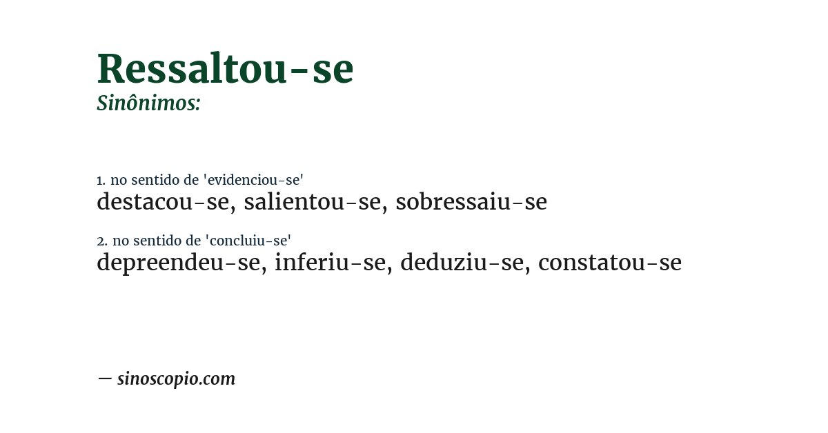 Sinônimo de ressaltou-se