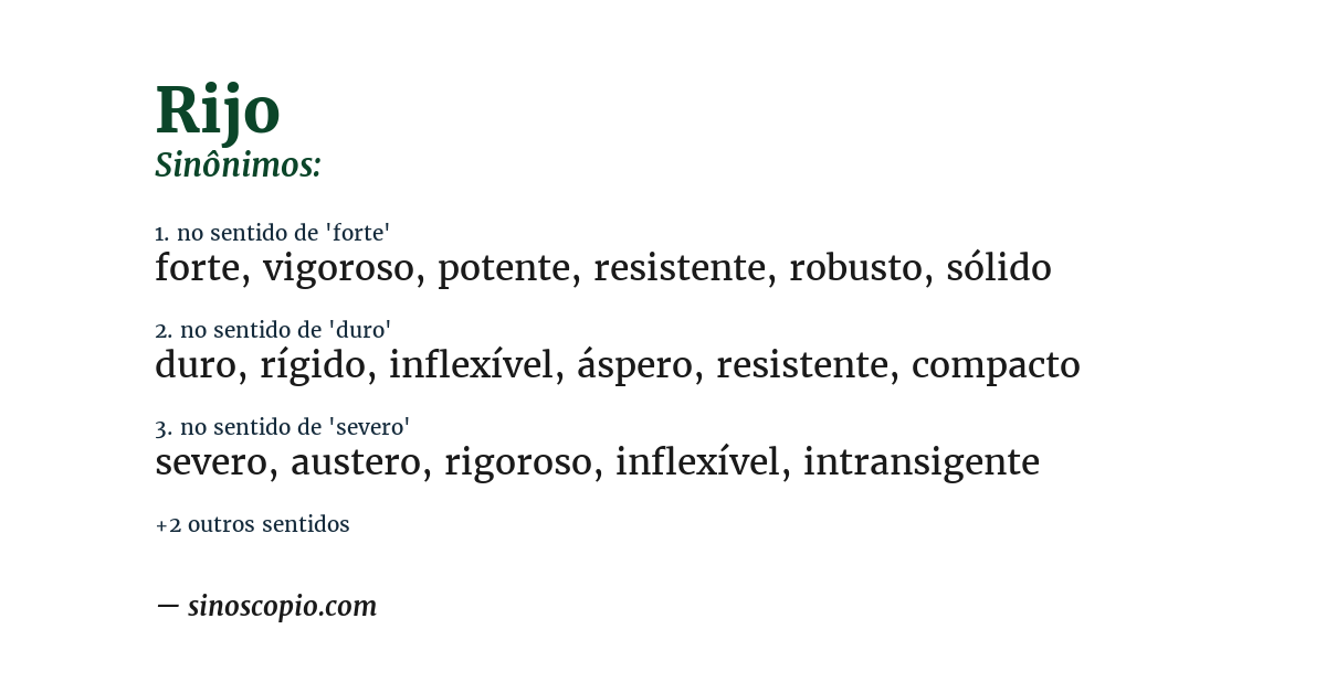Sinônimo de rijo