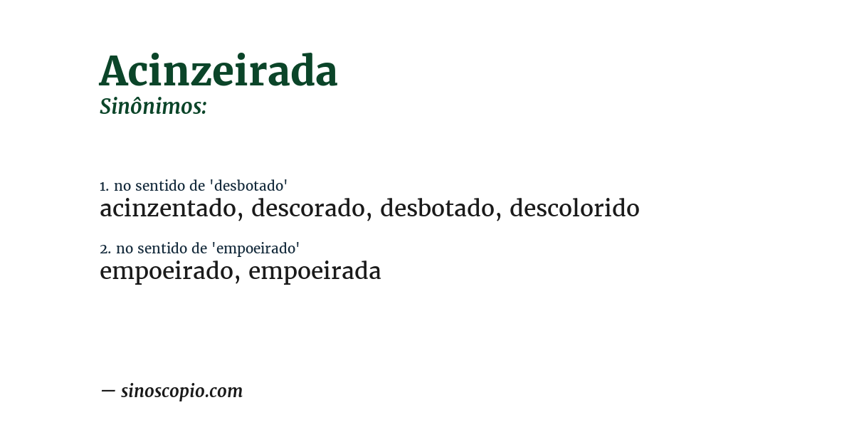 Sinônimo de acinzeirada