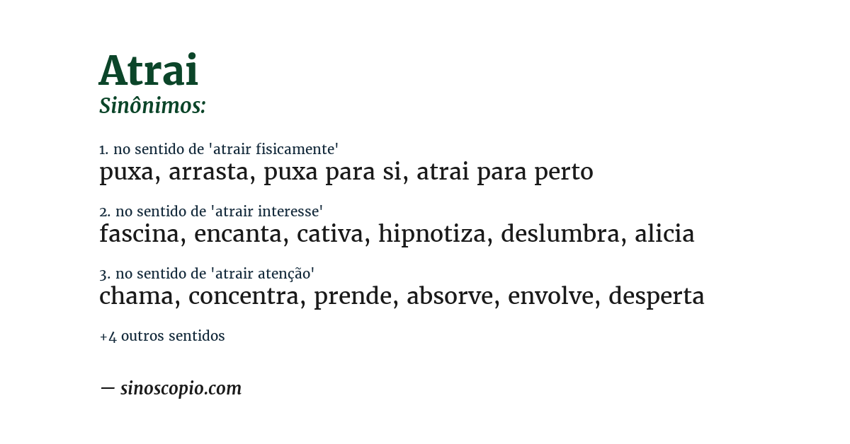 Sinônimo de atrai
