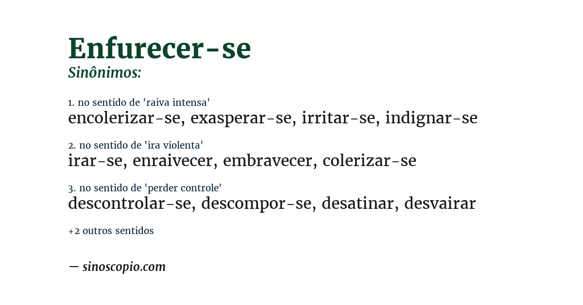 Sinônimo de enfurecer-se