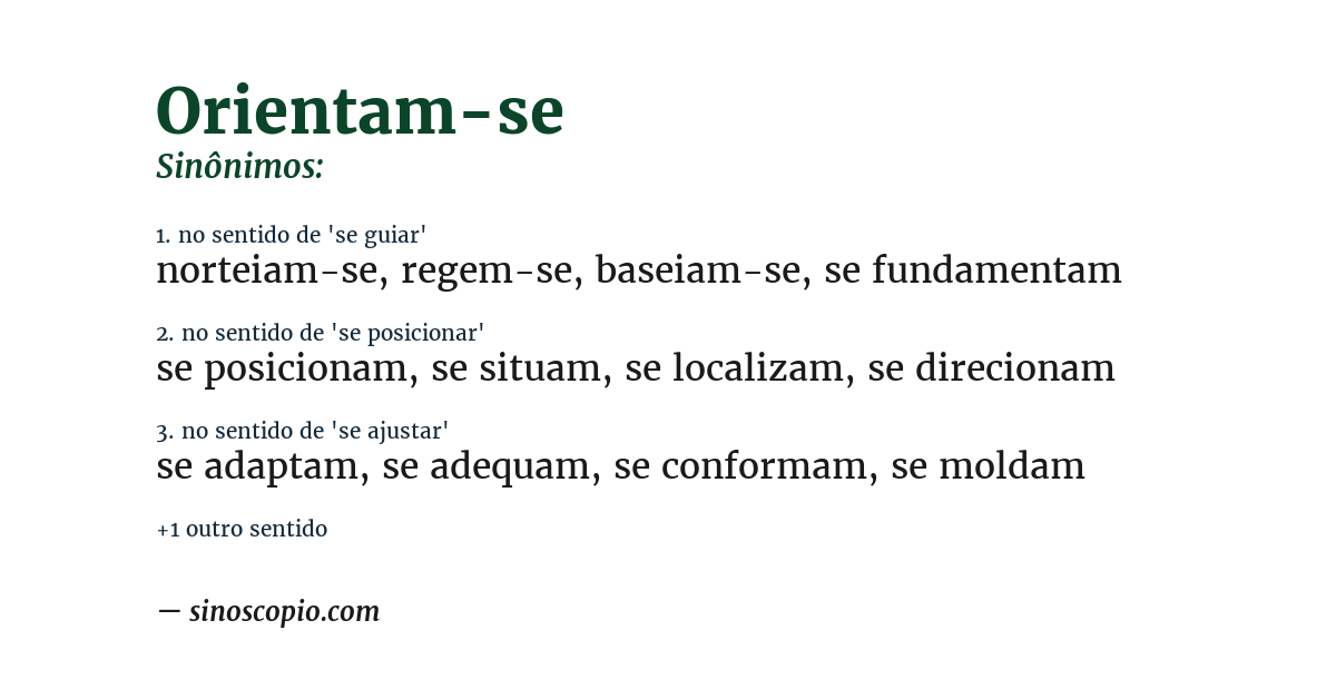 Sinônimo de orientam-se